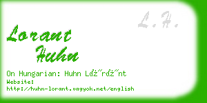 lorant huhn business card